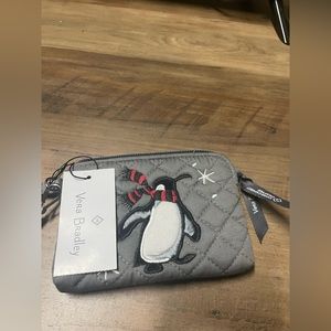 NWT Vera Bradley penguin clip & zip mini pouch